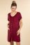 Preview: Eco Viscose Maternity and Nursing Nightdress with buttons bordeaux