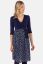 Preview: Maternity and Nursing Dress in Wrap Design with Heart Print navy