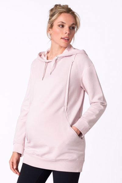 Maternity and nursing hoodie, pink