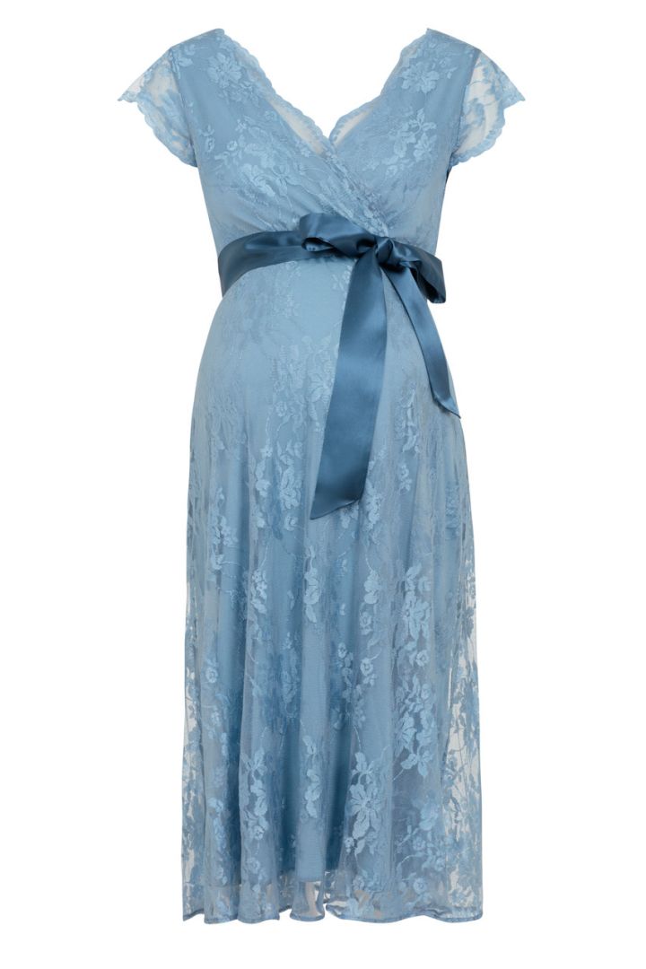 Maternity Lace Dress light blue