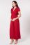 Preview: Ecovero Maxi Maternity and Nursing Dress with Knot Detail burgundy