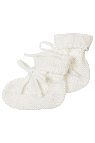 Organic Baby Knitted Shoes white