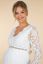Preview: Maternity Wedding Dress with 3/4 Lace Sleeves and pleated Skirt