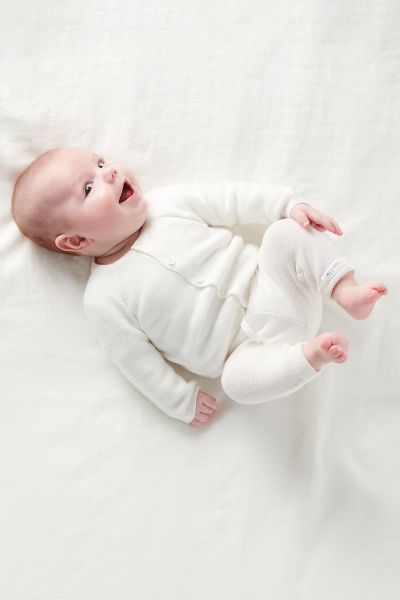 Organic Baby Strickjacke weiß