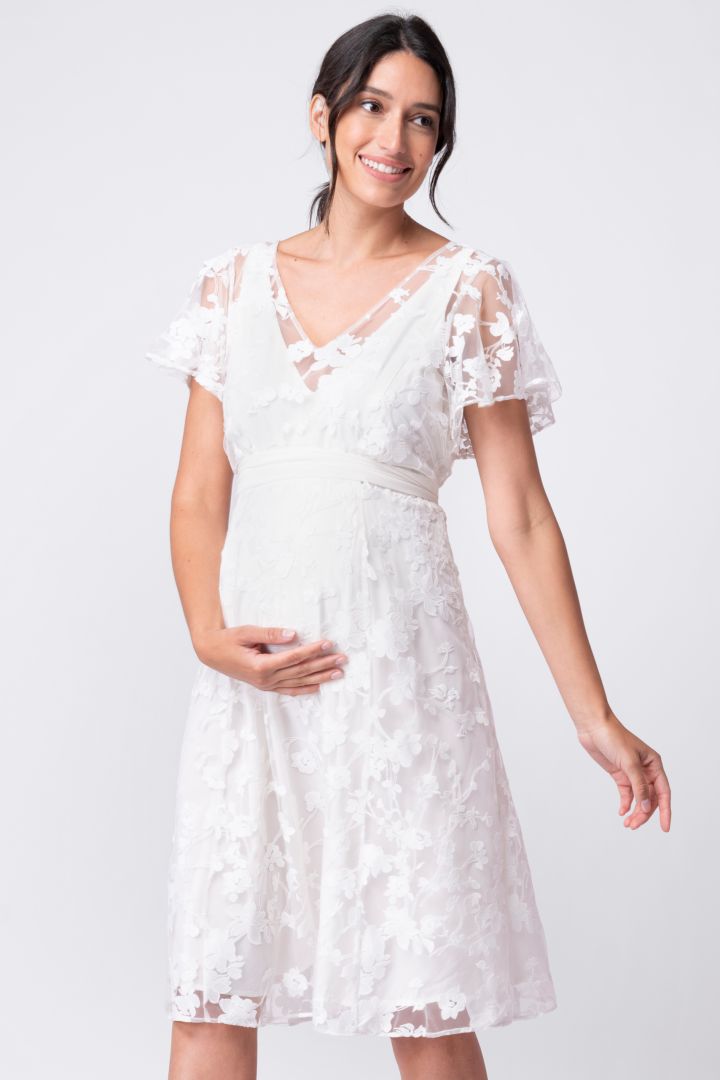Maternity Wedding Dress with Nursing Opening