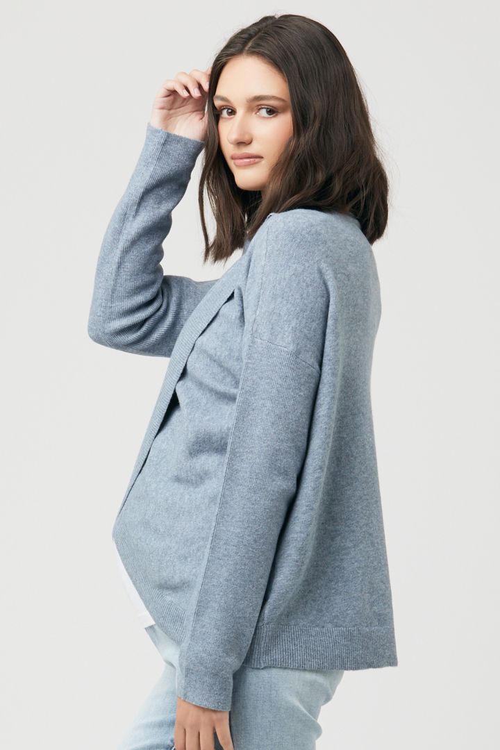 Cross-Over Maternity and Nursing Sweater