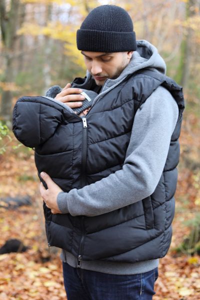 Dad 2-in-1 Eco Vest with Baby Carrier Insert black