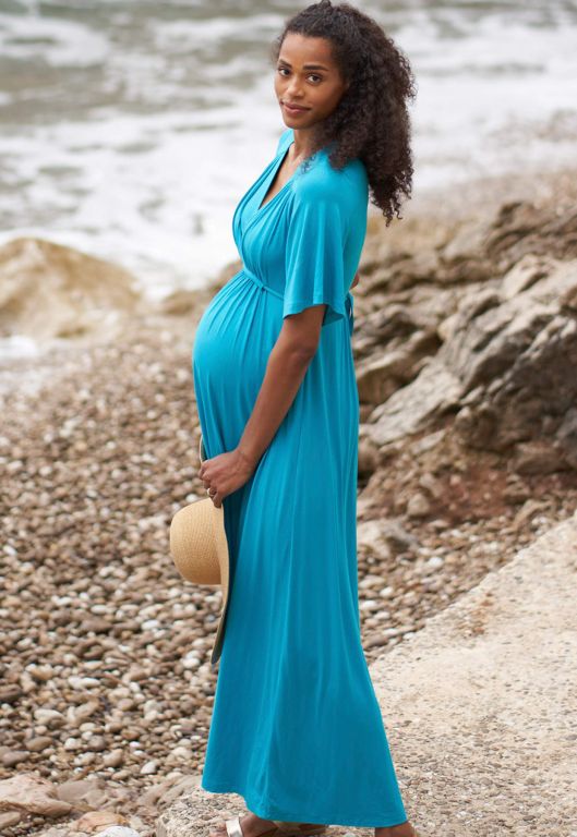 Maxi Maternity and Nursing Dress