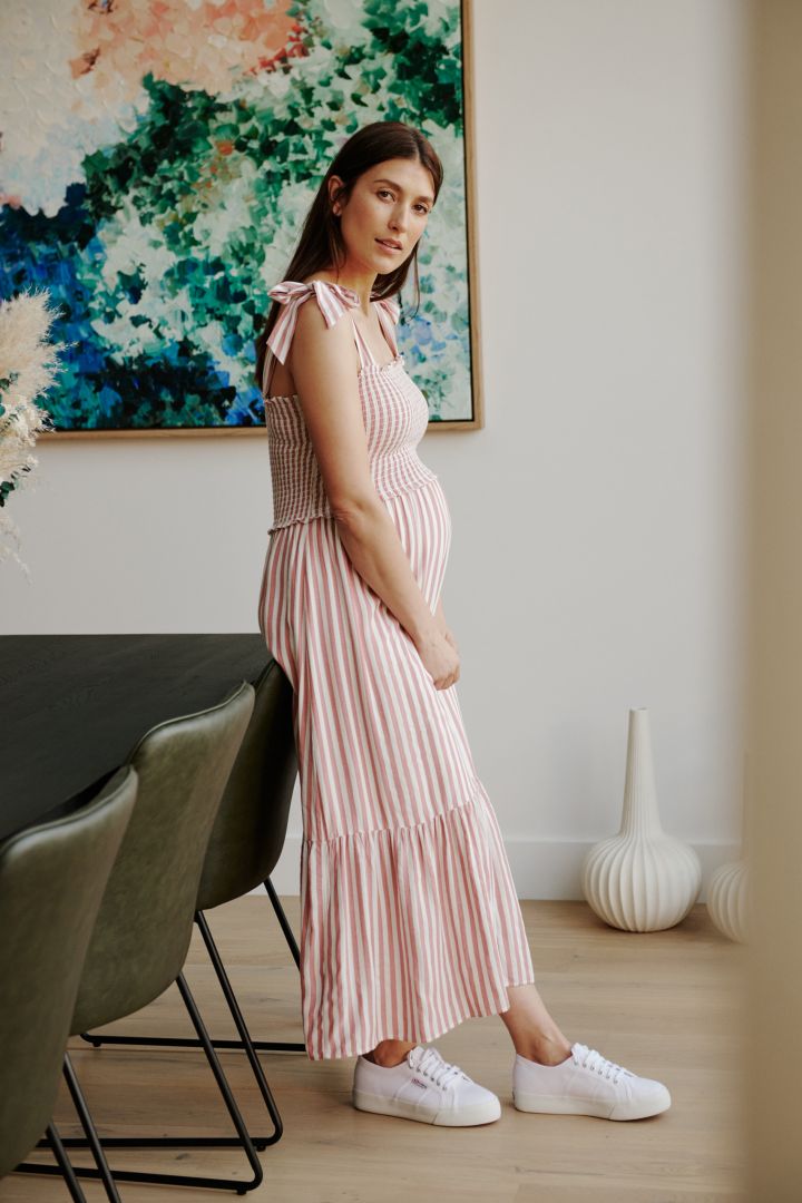 Maternity Dress with Stripes