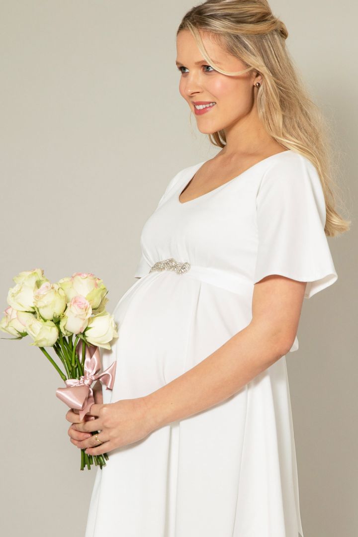 Ponte A-Line Maternity Wedding Dress