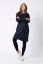 Preview: Layered Maternity and Nursing Dress with Textured Jumper navy