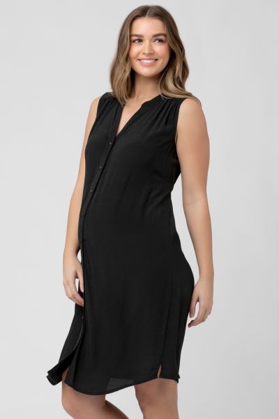 Maternity and Nursing Tunic Dress black