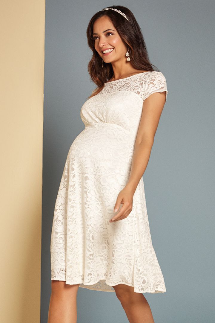 Floral Lace Maternity Wedding Dress