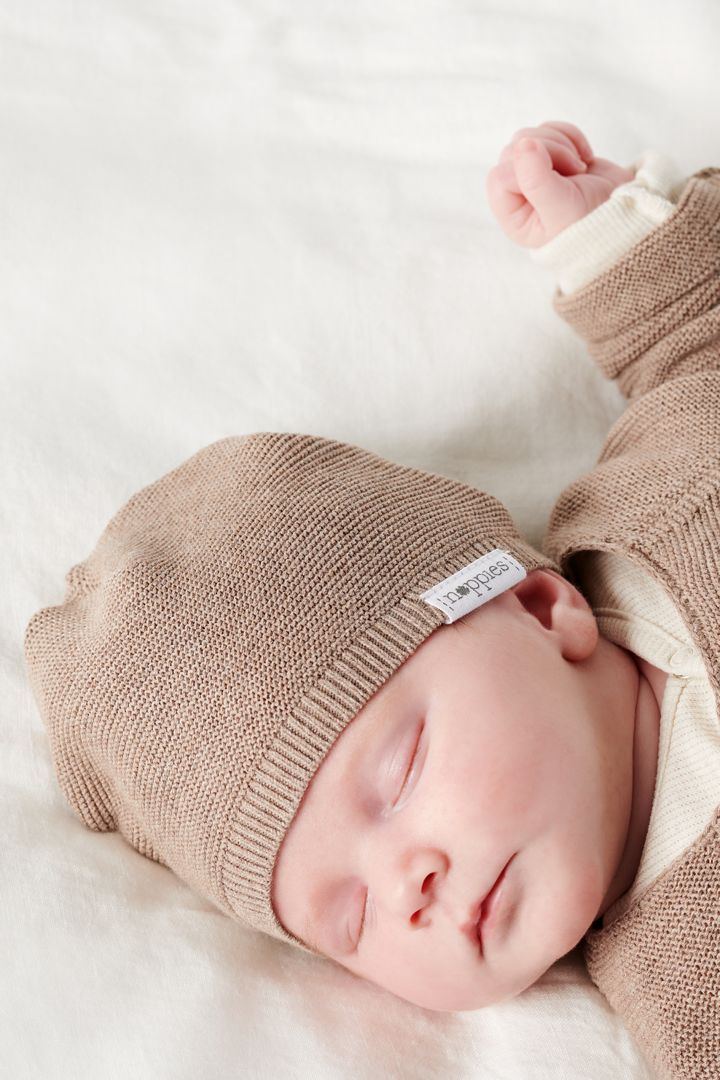 Organic Baby Knit Hat taupe