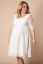 Preview: Plus Size Maternity Wedding Dress with Lace Arms, Ivory