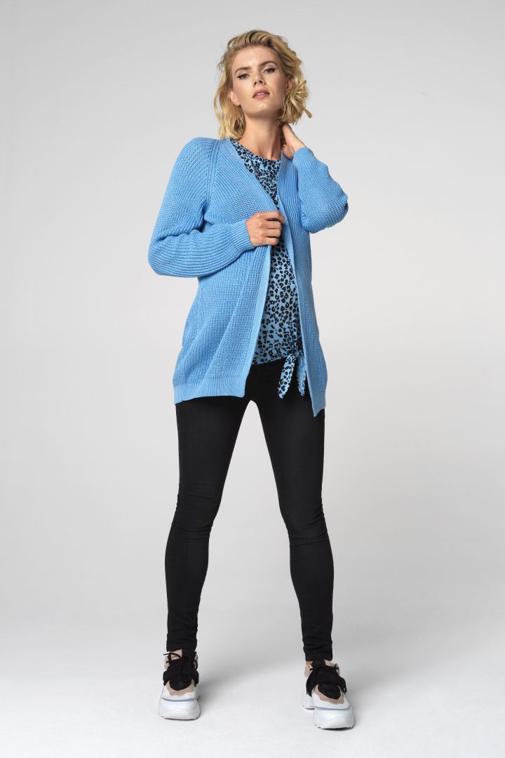 Maternity Cardigan with Ribbed Cuffs
