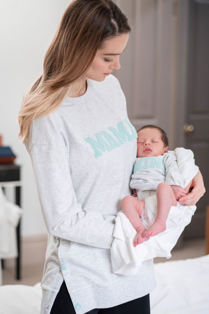 Mama Sweatshirt with Nursing Access and Baby Sweatshirt
