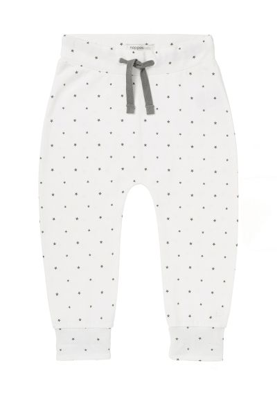 Organic Baby Trousers with Stars Print white