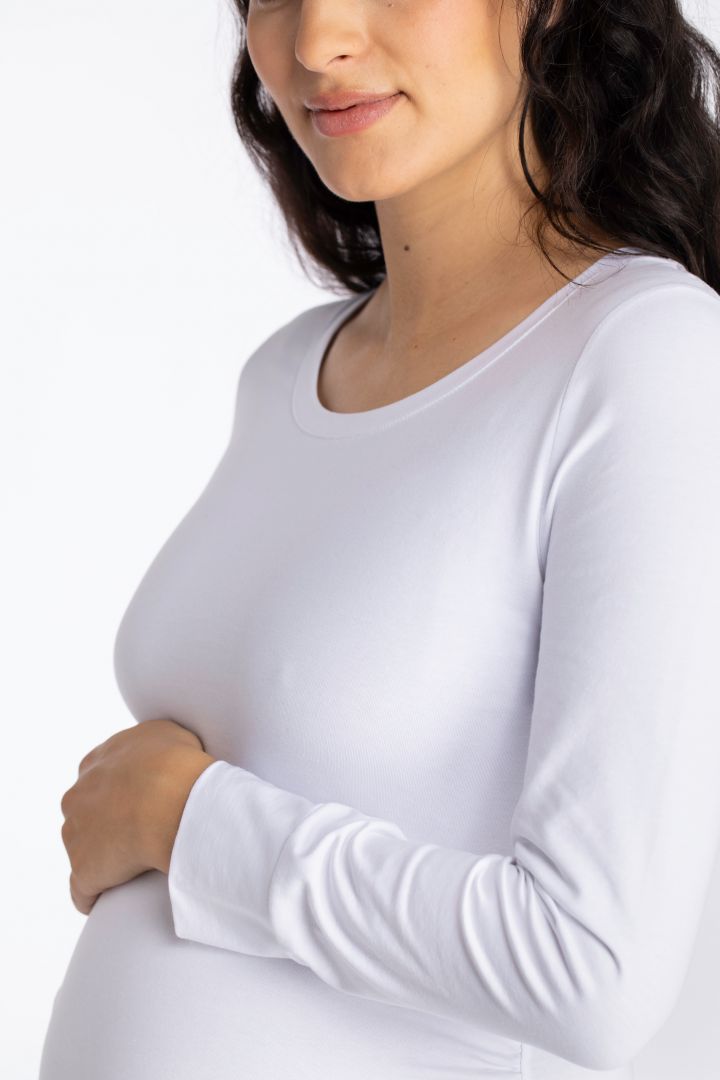 Organic Cotton Maternity Shirt white