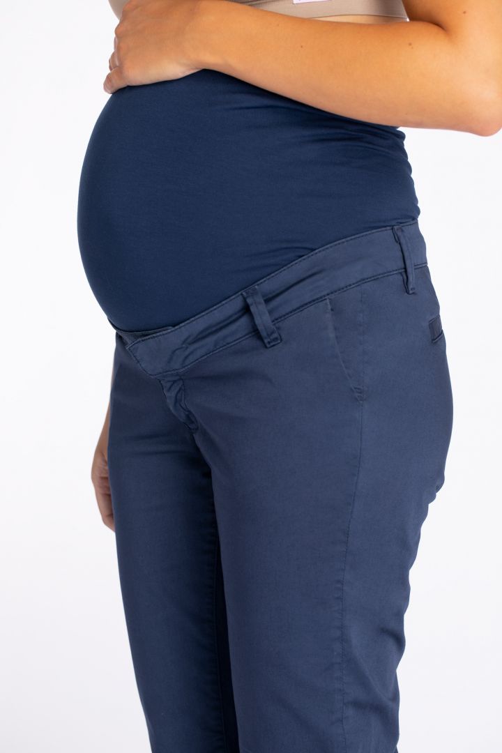 Organic Chino Maternity Trousers navy