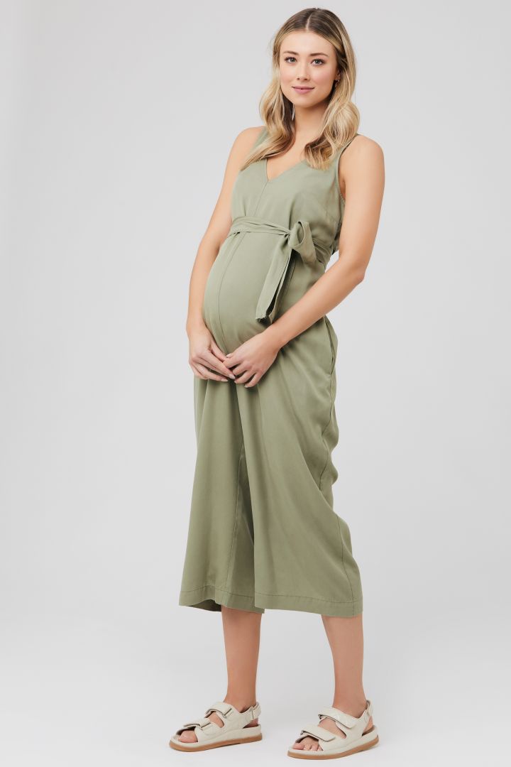 Tencel Maternity Jumpsuit Sage