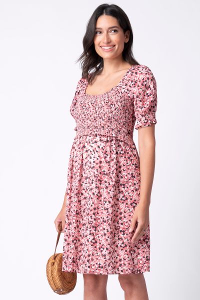 Maternity and Nursing Dress with Smock Insert