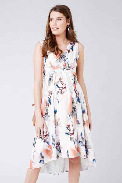 High-Low Maternity Dress floral