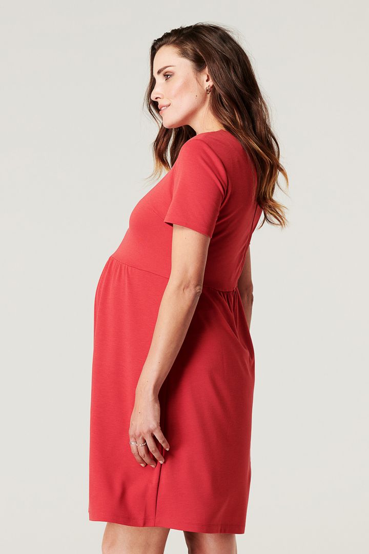 Maternity Dress with Round Neckline