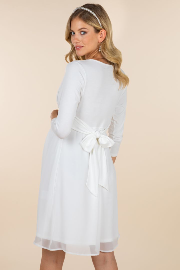 Ecovero Maternity and Nursing Wedding Dress with Chiffon Skirt