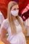 Vorschau: Braut Mundschutzmaske aus floraler Spitze mit Armbeutel