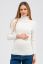Preview: Rib Knit Maternity Jumper with Turtleneck offwhite
