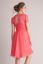Preview: Chiffon Maternity Dress with Sweetheart Bodice coral
