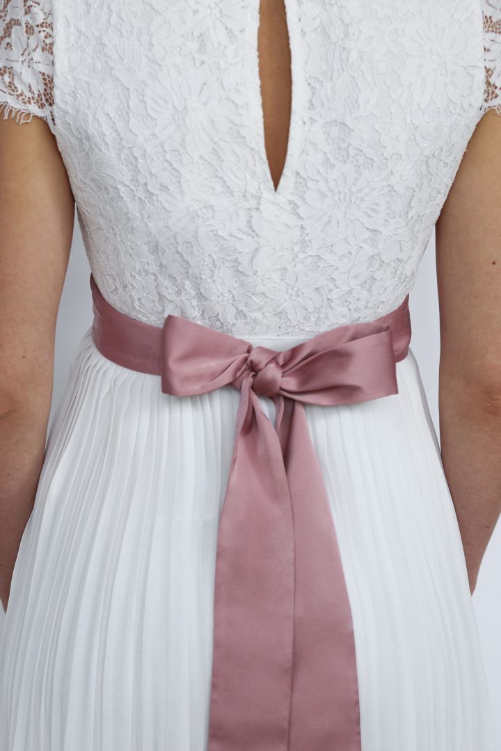 Wedding Dress Sash with Art Deco Rhinestones rosewood