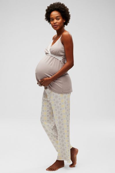 Maternity and Nursing Nightie with Starlet Print