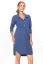 Preview: Maternity and nursing buttoned nightgown, blue