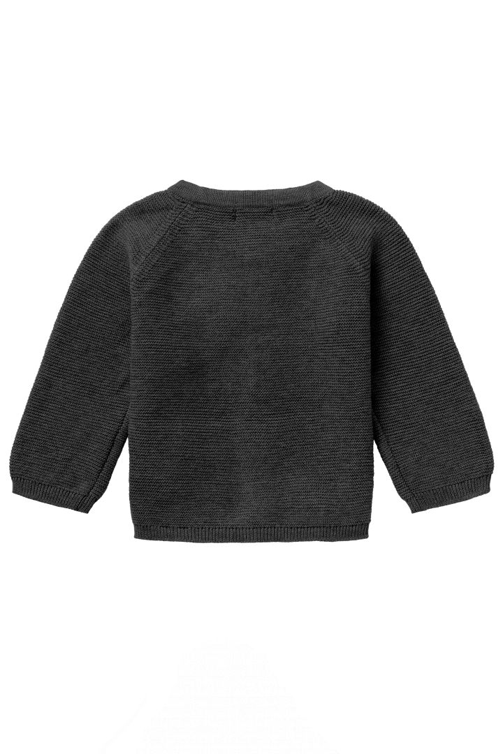 Organic Baby Knit Cardigan dark grey