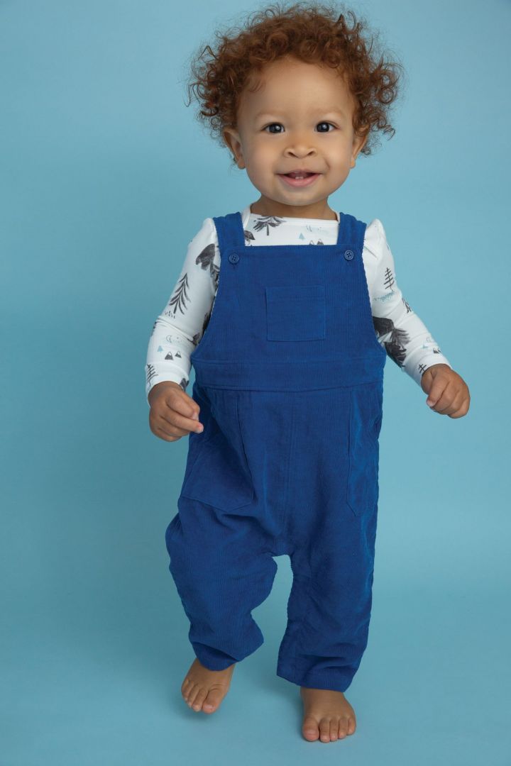 Corduroy Overall blue