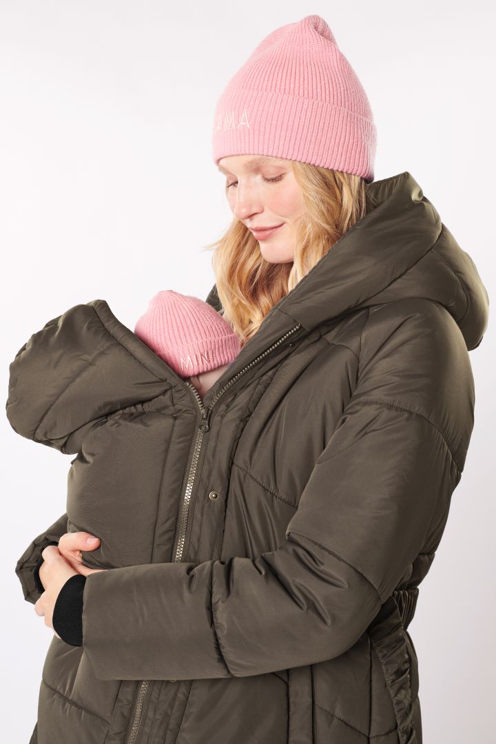 3 in 1 Eco Maternity Coat with Baby Carrier Insert khaki