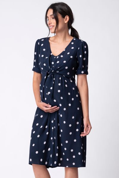 Polka Dot Maternity and Nursing Dress