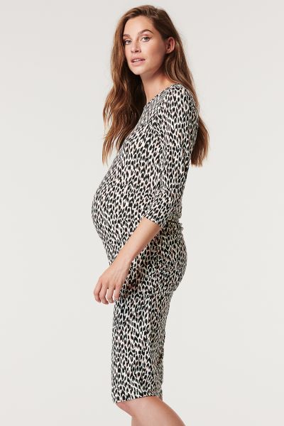 Ecovero Maternity Dress with Animal Print