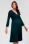 Preview: Maternity and Nursing Dress with Knot Detail 3/4 Sleeve dark green