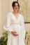 Preview: Satin Maternity Wedding Dress with Balloon Sleeves