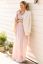 Vorschau: Kimono Maxi Umstandskleid rosa/weiß