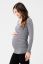 Preview: Mini Stripe Maternity and Nursing Long-Sleeve Shirt white/black