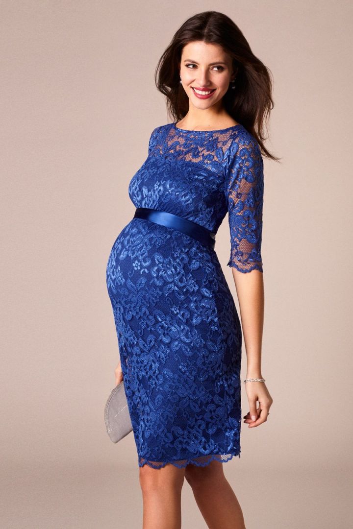 Lace Dress with Sash blue
