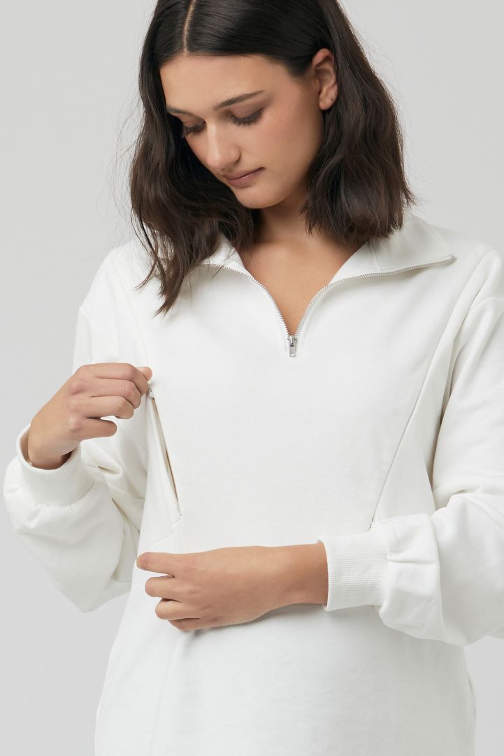 Umstands- und Still-Sweater mit Reißverschluss