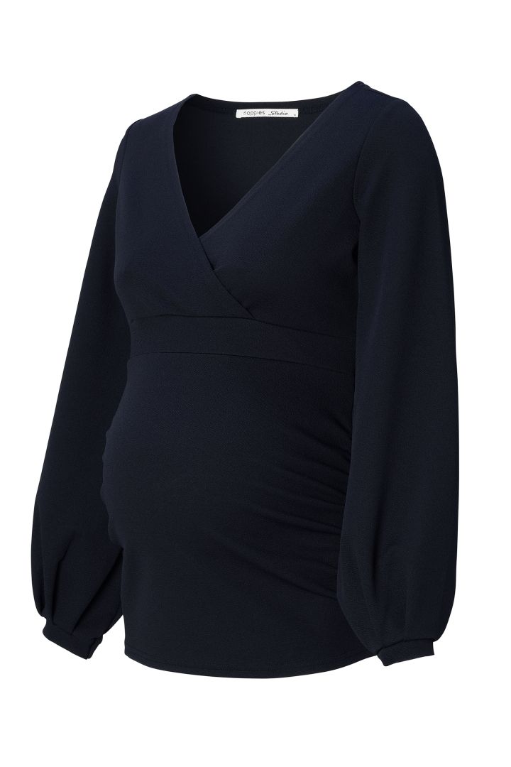 Eco Maternity and Nursing Shirt with Balloon Sleeves