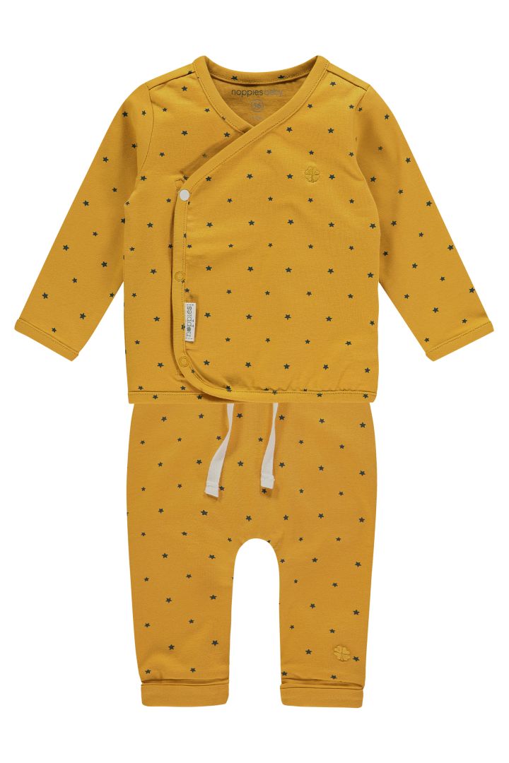 2pcs Set with Baby Wrap Shirt an Trousers yellow