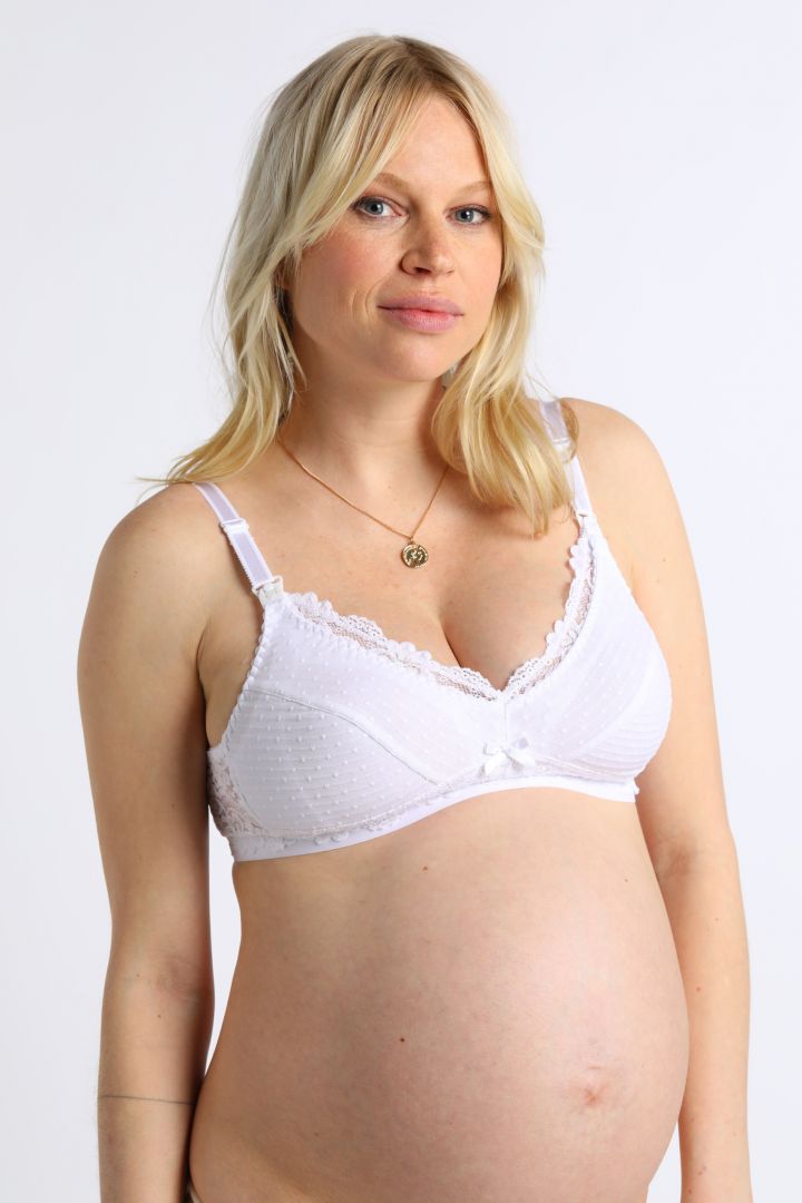 Lace Maternity and Nursing Bra white